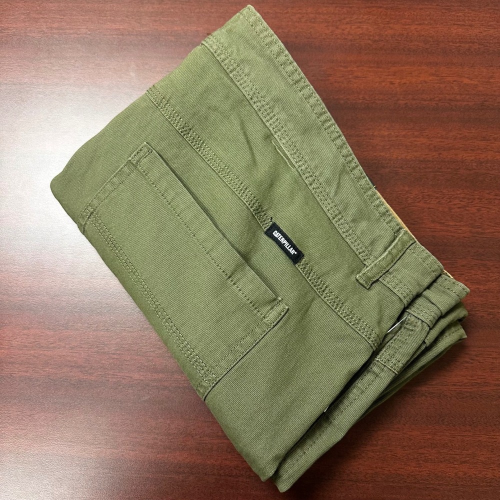 Caterpillar Stretch Canvas Carpenter Shorts Mens 40 Dusty Olive Summer‎ NWT $50